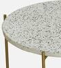 Coffee Table With Marble Top And Brass Finish