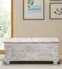 Maze Storage Coffee Table in White Antique Finish