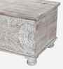 Maze Storage Coffee Table in White Antique Finish