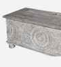Maze Storage Coffee Table in White Antique Finish