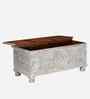 Maze Storage Coffee Table in White Antique Finish