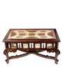Coffee Teak Wood Coffee Table in Walnut Finish