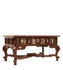 Coffee Teak Wood Coffee Table in Walnut Finish