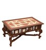 Coffee Teak Wood Coffee Table in Walnut Finish