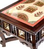Coffee Teak Wood Coffee Table in Walnut Finish