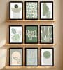 Green Botanical Wall Art Framed Set of 9