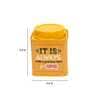 Coffee Time Iron Storage Tin In Yellow