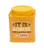 Coffee Time Iron Storage Tin In Yellow