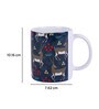 Cofffee Mug With Navy Blue & Grey Deer Print