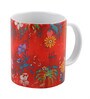 Cofffee Mug With Red Floral Print