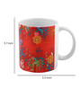 Cofffee Mug With Red Floral Print