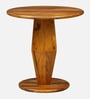 Cognac Sheesahm Wood End Table In Honey Oak Finish