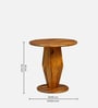 Cognac Sheesahm Wood End Table In Honey Oak Finish