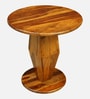 Cognac Sheesahm Wood End Table In Honey Oak Finish