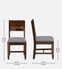Cognac Sheesham Wood  4 Seater Dining Set In Rustic Teak Finish