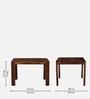 Cognac Sheesham Wood  4 Seater Dining Set In Rustic Teak Finish