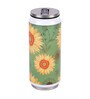 Stainless Steel Sipper Water  Bottle With Green & Sunflower Print