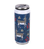 Stainless Steel Sipper Water  Bottle With Navy Blue & Grey Deer Print