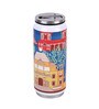 Stainless Steel Sipper Water  Bottle With Navy Blue & House Print