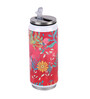 Stainless Steel Sipper Water  Bottle With Red Floral Print