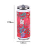 Stainless Steel Sipper Water  Bottle With Red Floral Print