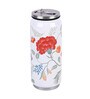 Stainless Steel Sipper Water  Bottle With White & Red Floral Print