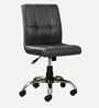 Cola Leatherette Guest Chair In Black Colour