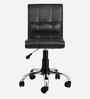Cola Leatherette Guest Chair In Black Colour