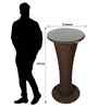 Colac Wicker Table And Chair Set ( With 2 Chairs ) In Brown Finish