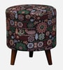 Colby Fabric Seating Stool In Jacquard Multicolor 