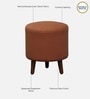 Colby Fabric Seating Stool In Mocha Mousse Colour 