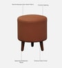 Colby Fabric Seating Stool In Mocha Mousse Colour 