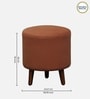 Colby Fabric Seating Stool In Mocha Mousse Colour 