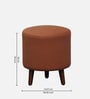Colby Fabric Seating Stool In Mocha Mousse Colour 
