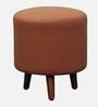 Colby Fabric Seating Stool In Mocha Mousse Colour 