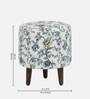 Colby Fabric Seating Stool In Provincial Teak Finish