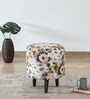 Colby Fabric Seating Stool In Provincial Teak Finish