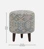 Colby Fabric Seating Stool In Provincial Teak Finish