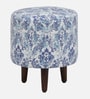 Colby Fabric Seating Stool In Provincial Teak Finish
