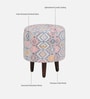Colby Fabric Seating Stool In Provincial Teak Finish
