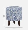 Colby Fabric Seating Stool In Provincial Teak Finish
