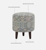 Colby Fabric Seating Stool In Provincial Teak Finish