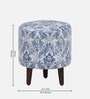 Colby Fabric Seating Stool In Provincial Teak Finish