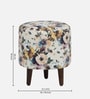Colby Fabric Seating Stool In Provincial Teak Finish