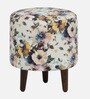 Colby Fabric Seating Stool In Provincial Teak Finish