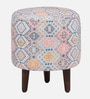 Colby Fabric Seating Stool In Provincial Teak Finish