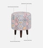 Colby Fabric Seating Stool In Provincial Teak Finish