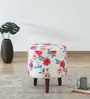 Colby Fabric Seating Stool In Provincial Teak Finish