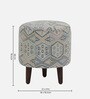 Colby Fabric Seating Stool In Provincial Teak Finish
