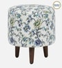 Colby Fabric Seating Stool In Provincial Teak Finish